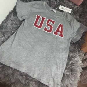 USA grey style t-shirt